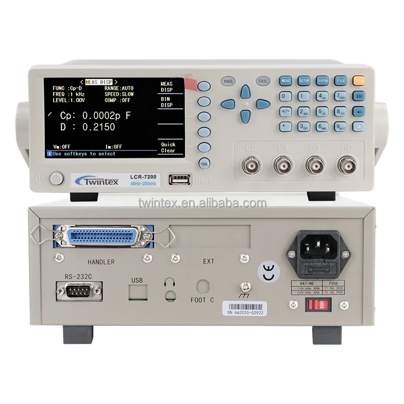 7030 High Precision 30kHz Bench Top Digital LCR Meter Impedance Meter with RS232 USB Handler