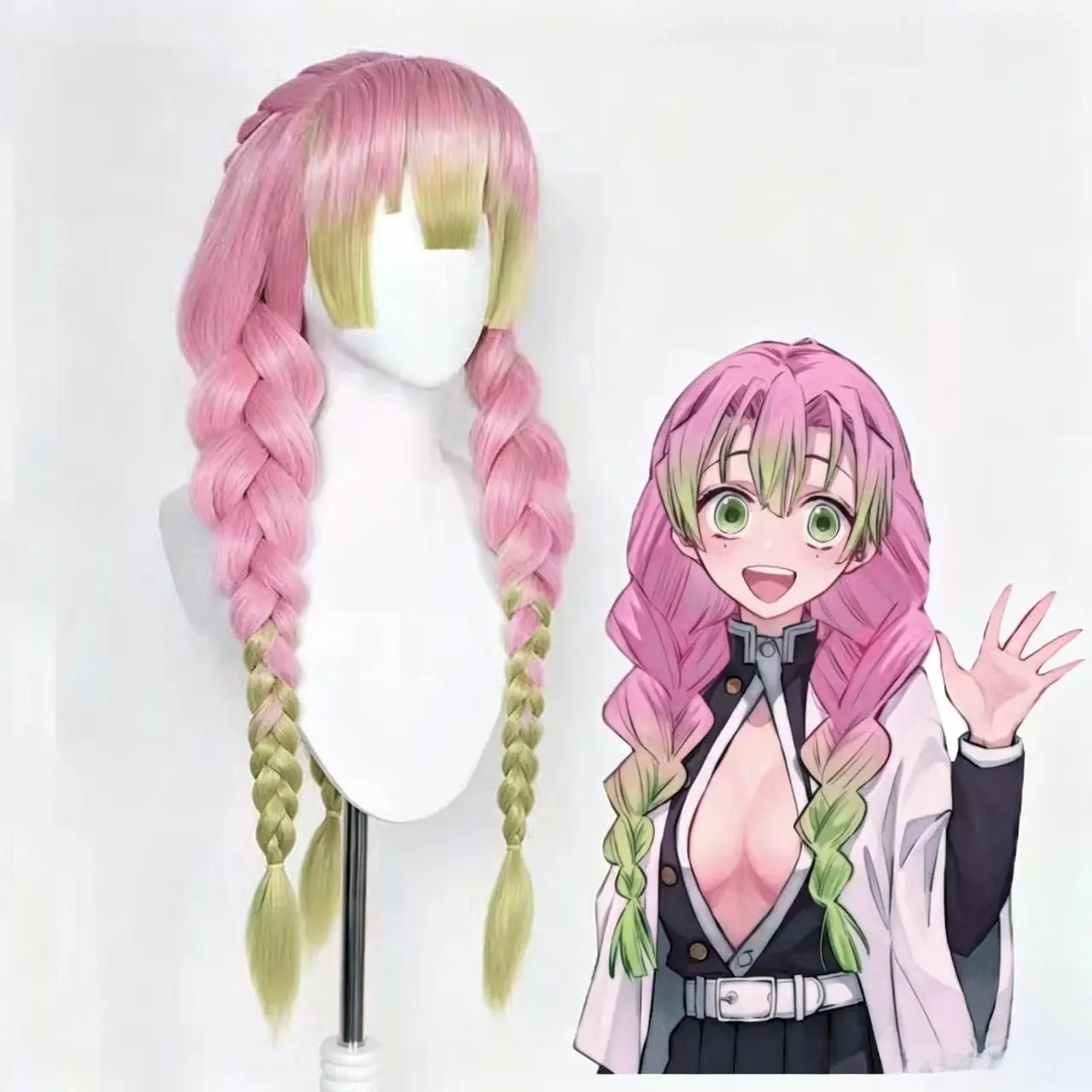 kanroji-mitsuri-cosplay-wig-pink-green-gradient-long-braided-wigs-heat-resistant-synthetic-hair-anime-costume-wig-for-halloween