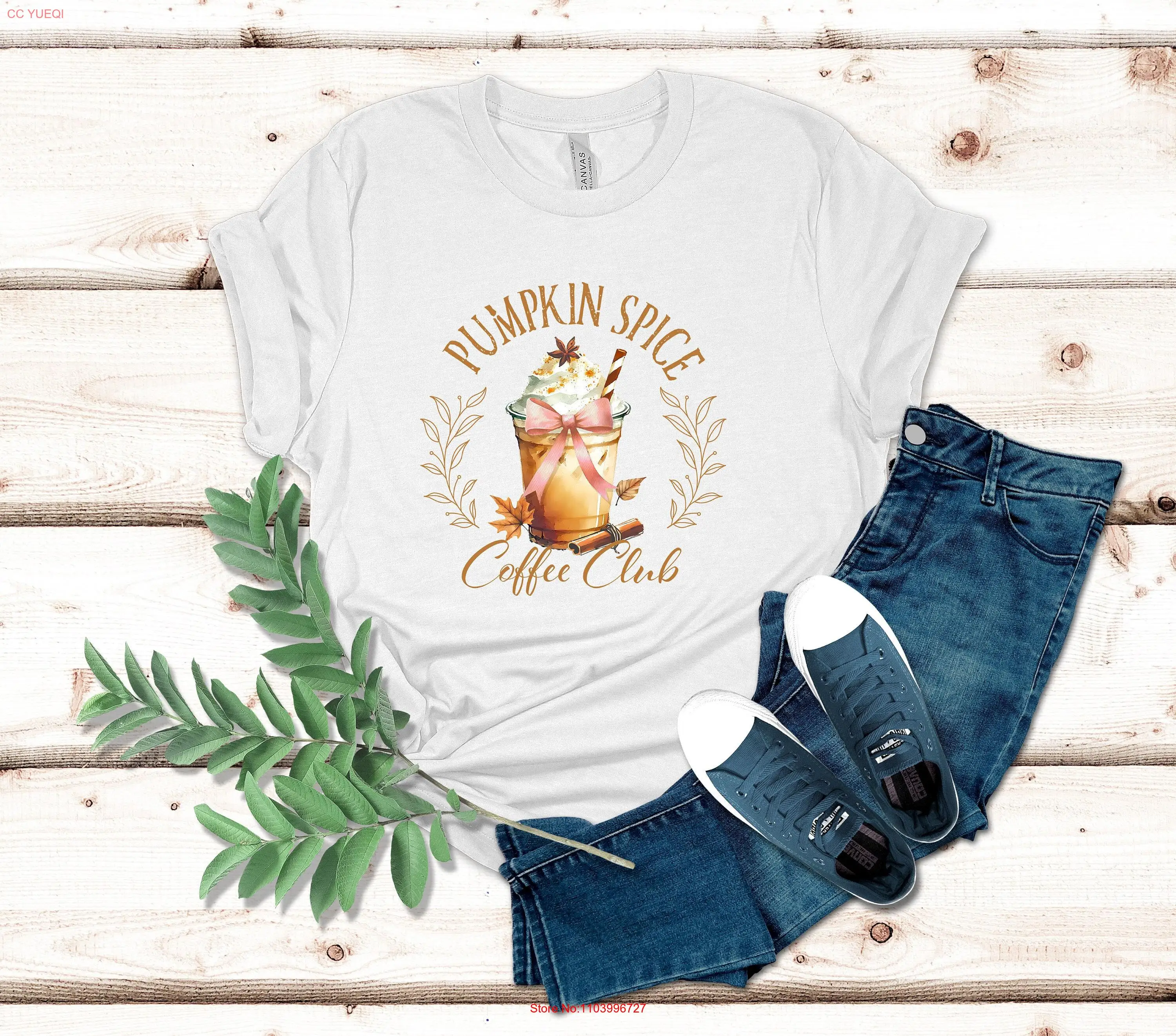 

Футболка Comfort Colors Pumpkin Spice Coffee Club Fall Lover Хэллоуин Осень с длинными или короткими рукавами