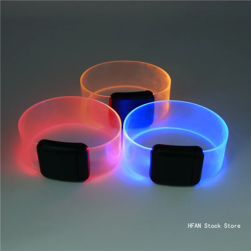 Silicone Sound Controlled LED Light Bracelet Led Light-emitting Bracelet Light Band Entertainment Party Wristband Halloween Belt