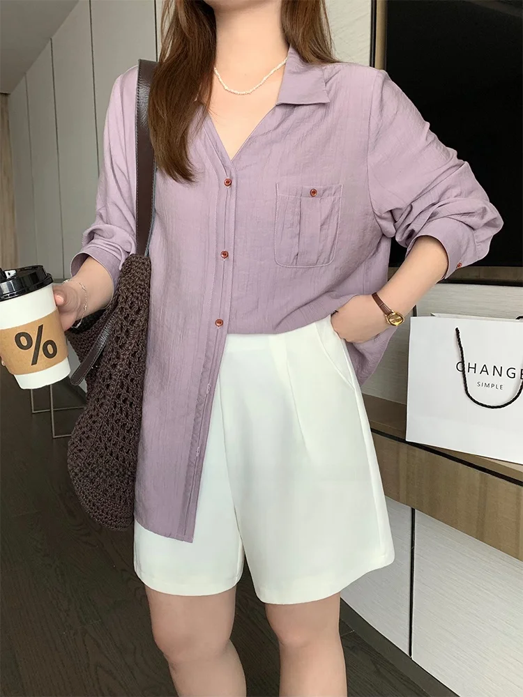 

plus Size Women's Suit orts Casual Loose Slimming Pants Korean Sle Versatile Straight Leg Summer Faion Polyester Spandex