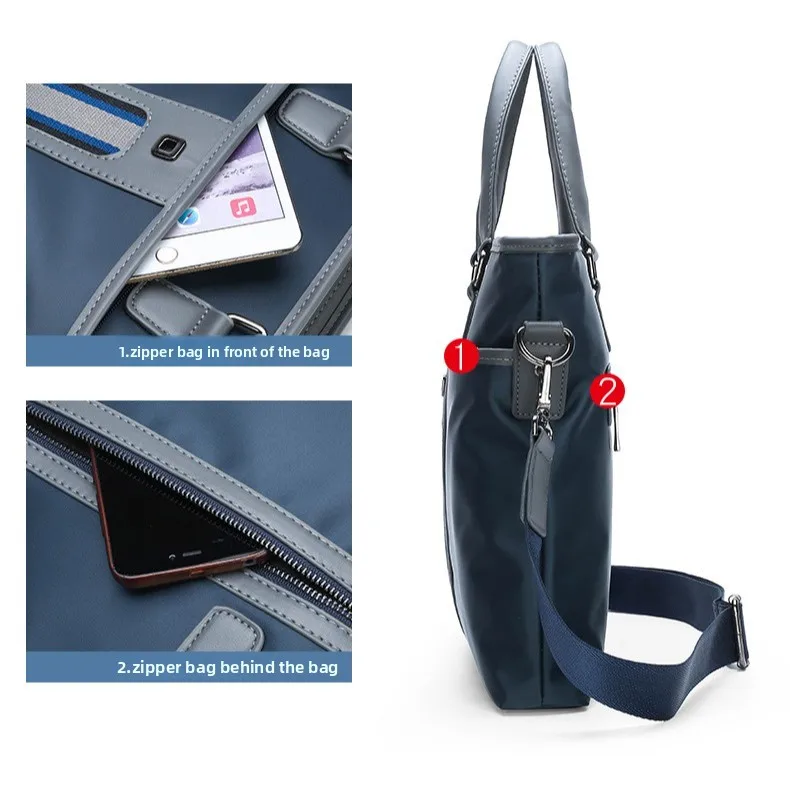 Nuova borsa da uomo minimalista, borsa a tracolla singola casual e alla moda, valigetta a tracolla di grande capacità resistente all'acqua