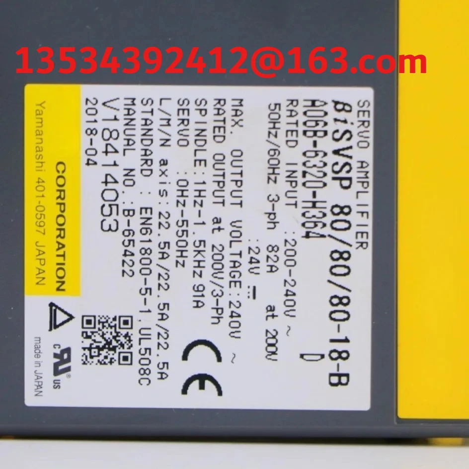 

For FANUC A06B-6320-H364 Servo Drive Servo Amplifier A06B-6320-H364 A06B-6320-H333 Used
