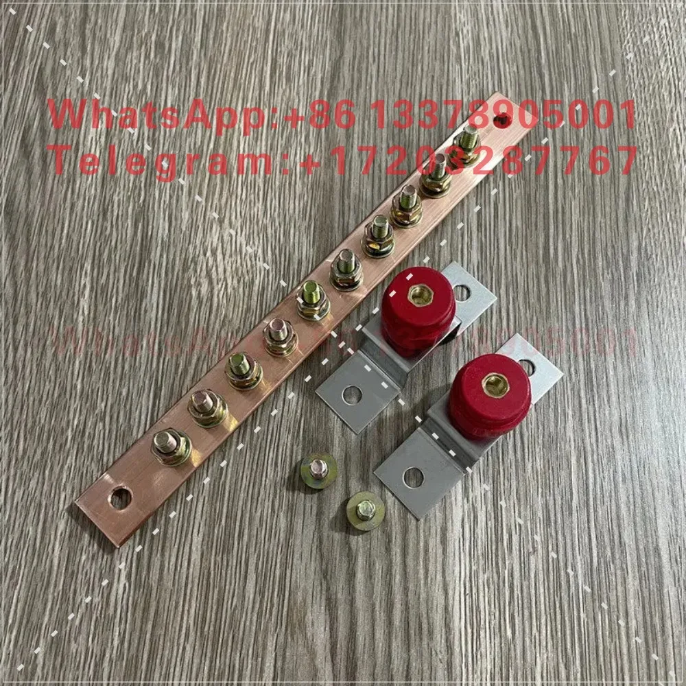 Grounding busbar, grounding copper busbar, busbar, equipotential terminal copper , 3 * 30 * 300/10 position copper