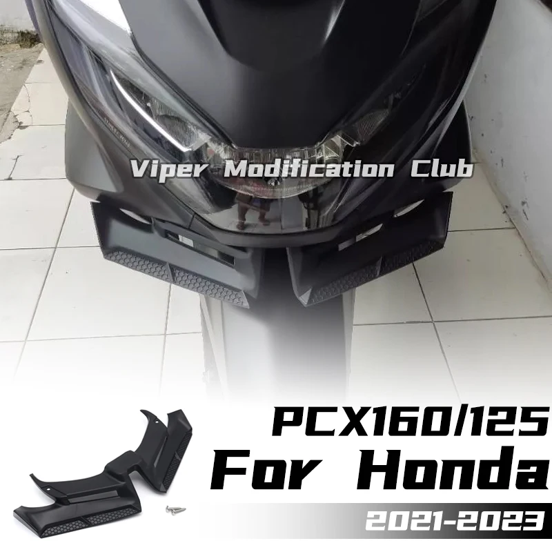 For Honda PCX125 PCX160 Retrofitted Front Fixed Wing Birdbeak Deflector Spoilers 2021 2022 2023