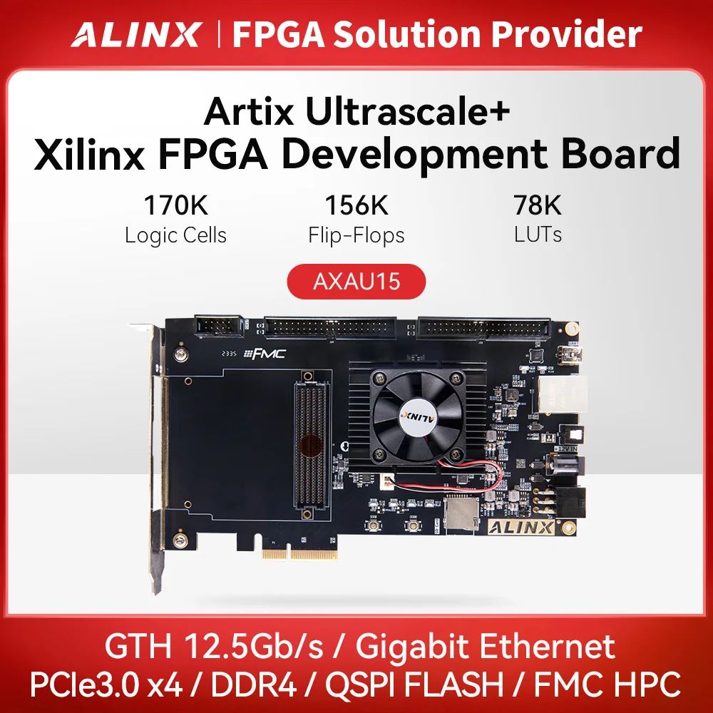 Alinx Xilinx AXAU15 FPGA Dev Board & Kit with AMD Artix™ US+ XCAU15P