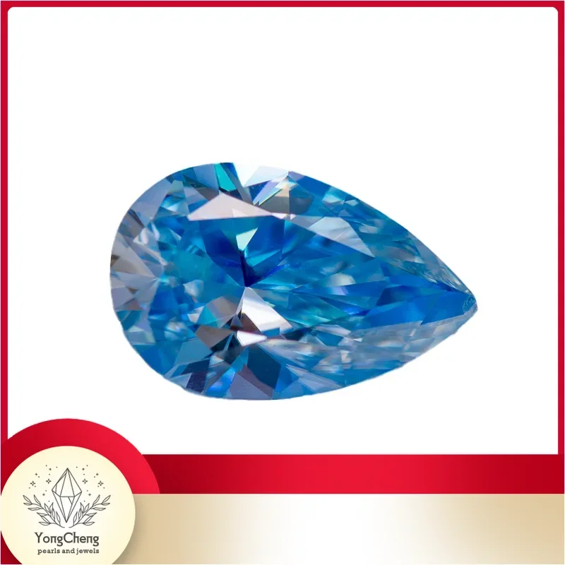 Moissanite Loose Stone Pear Cut Ice Blue Colour Lab Created Diamond Advanced Jewel Making Materials With GRA Certificate