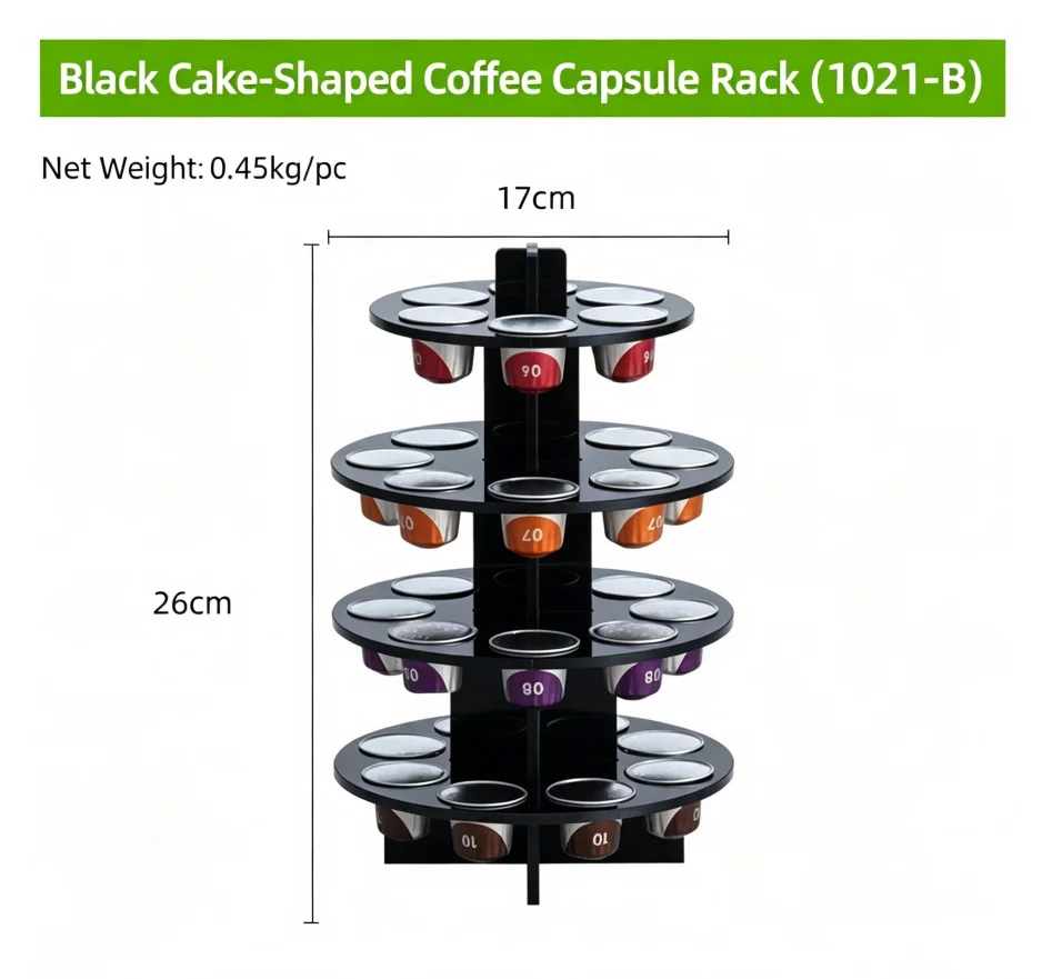 Cup Shaped Coffee Capsule Holder, Coffee Pod Storage Rack for Nespresso, Countertop Coffee Bar Organizer