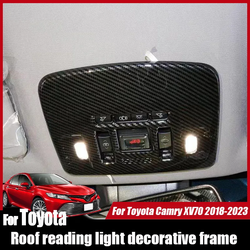 For Toyota Camry XV70 2018 2022 2023 Roof reading light decorative frame Sunroof button panel decorative frame modification