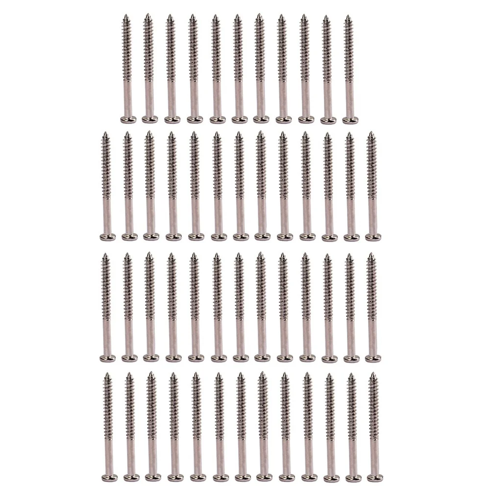 

50Pcs Guitar Pickup Mounting Screws Sturdy Steel Plated Replacement for Pb Jb P90 Bass Pickups Electric Guitar Accessories Kit