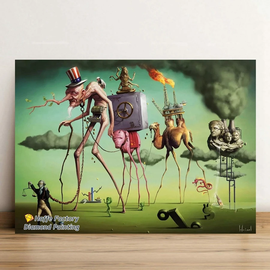 Salvador Dalí‌ Surrealism Art Diamond Mosaic Painting Diy 5d Famous The Persistence of Memory Cross Stitch Handcraft Home Decor