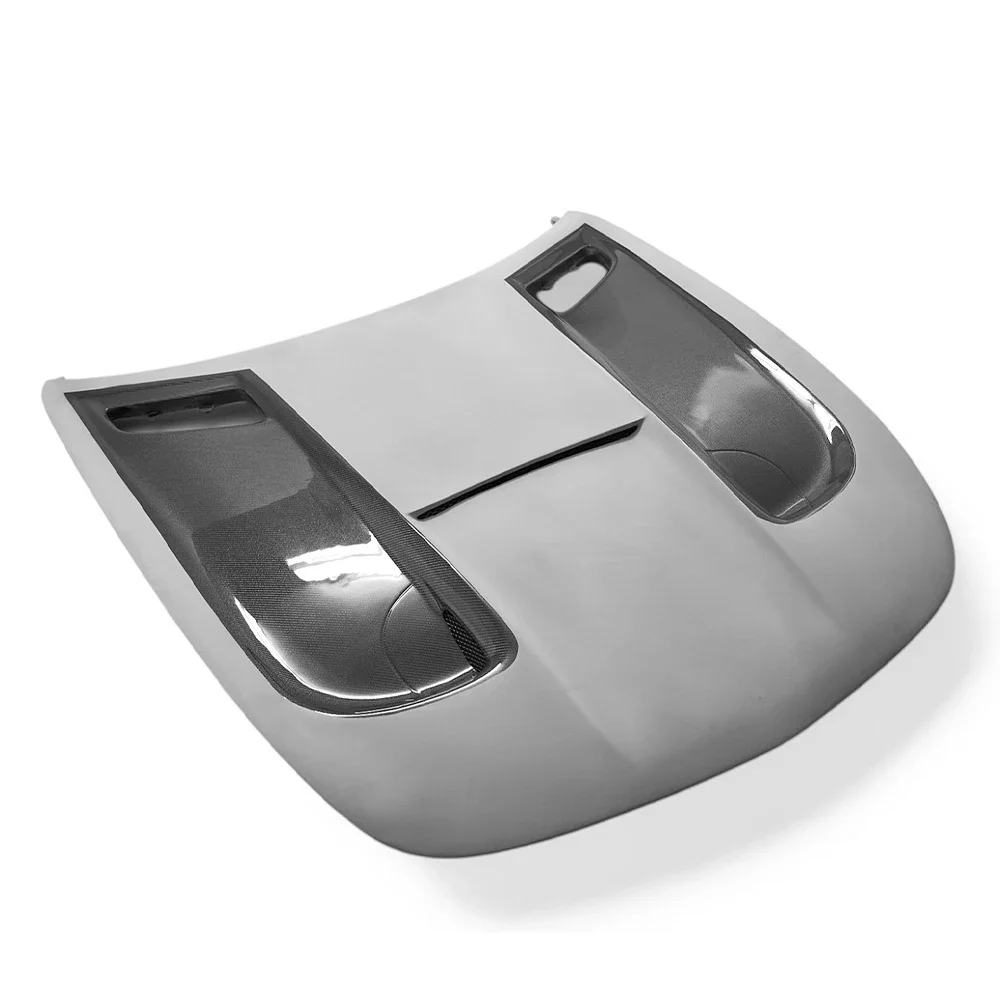 BS Style Half Carbon Fiber Fibre Vent Front Engine Bonnet Hood for Mercedes Benz Amg Gt Gtc Gts Gtr Carbon Bonnet