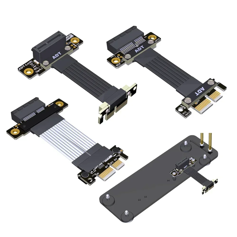 ADT-Link-Câble Riser K11 PCIe 4.0x1 vers 1, Mâle vers Femelle, Carte Réseau, Son LAN, USB, Gen4 1X, Extension PCIe x1, Adaptateur