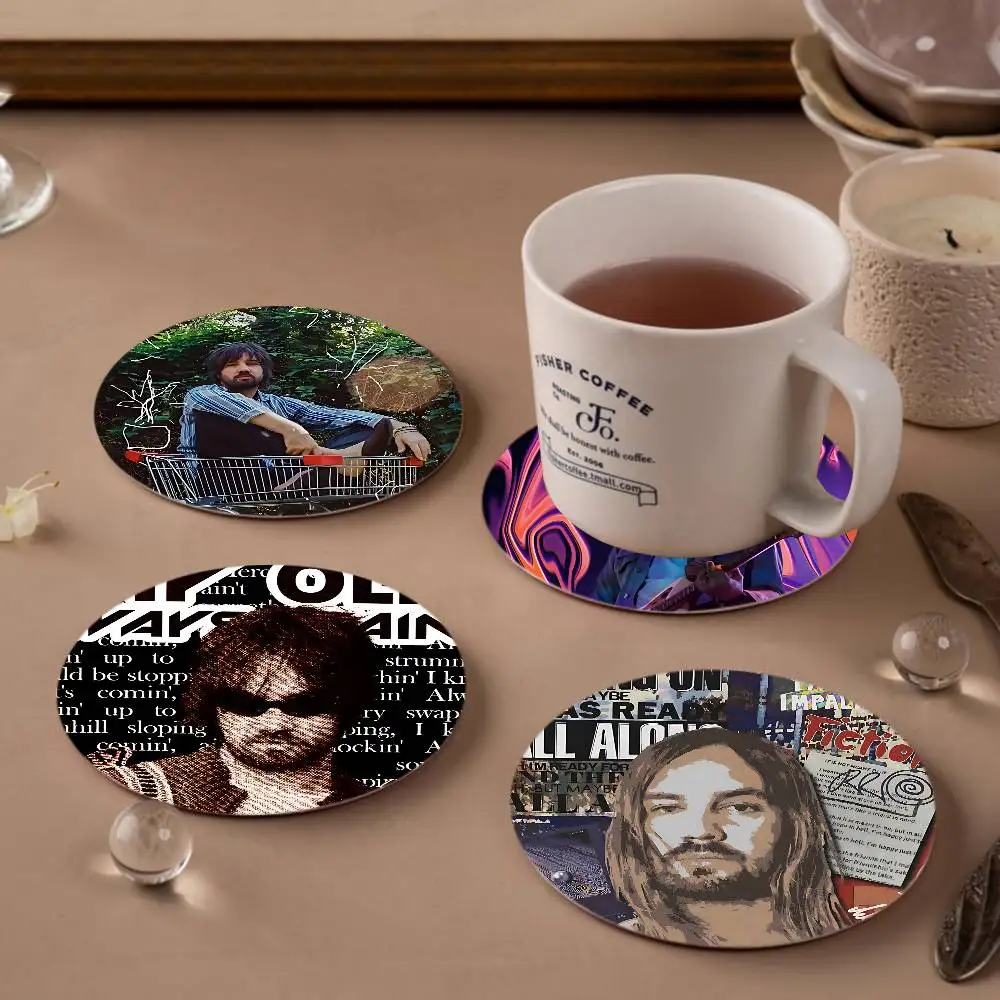 Popular Band Singer Star Tame Impala Wooden Coaster Colour Printing Cup Mat Home Desk Decoration Gifts