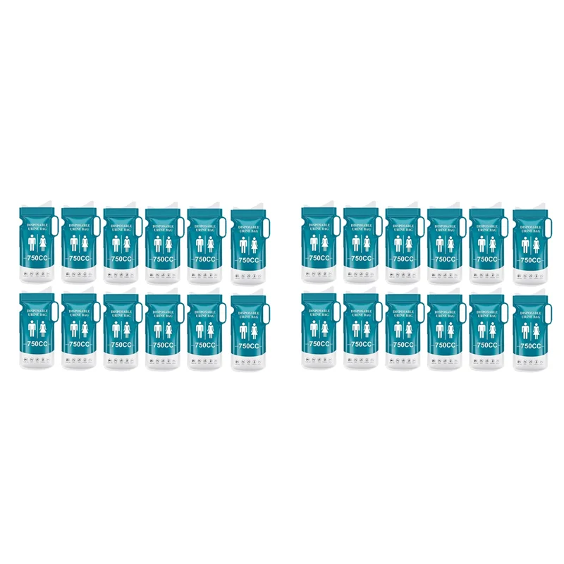 

AT21-24 шт. одноразовые мешки для мочи, портативные мешки для мочи для путешествий для женщин и мужчин, 750 мл мешки для экстренной рвоты, одноразовые писсуары