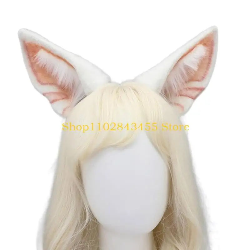 

49MC Cosplay Maid Hairhoop Animal Ear Hairband Ethnic Headband Goth Costume Accessories Girl Female Theme Party Headdress