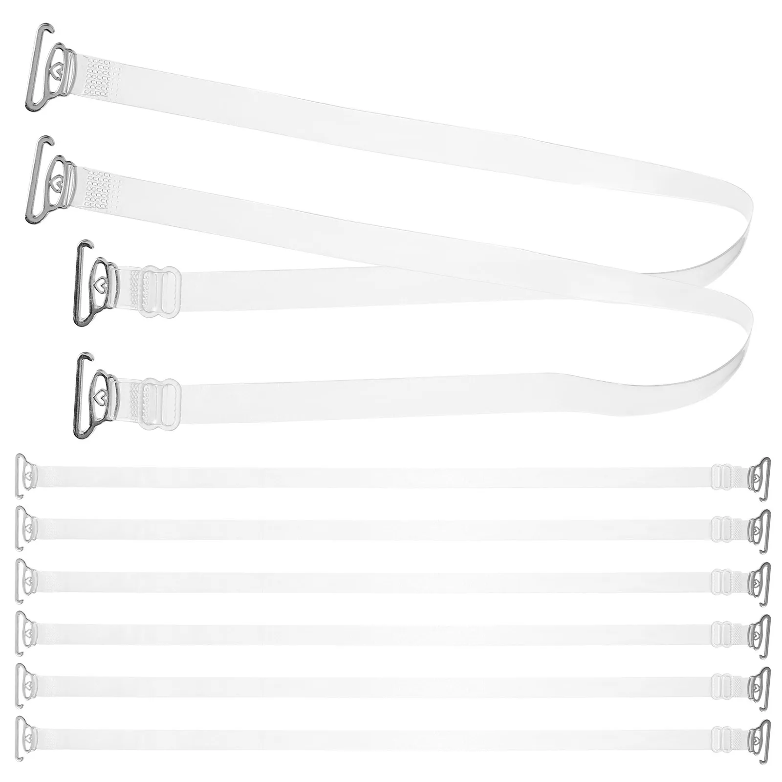 

20Pcs Clear Bra Straps Invisible Anti-Skid Breathable Adjustable Replacement for Women's Lingerie Elastic Shoulder Accessories