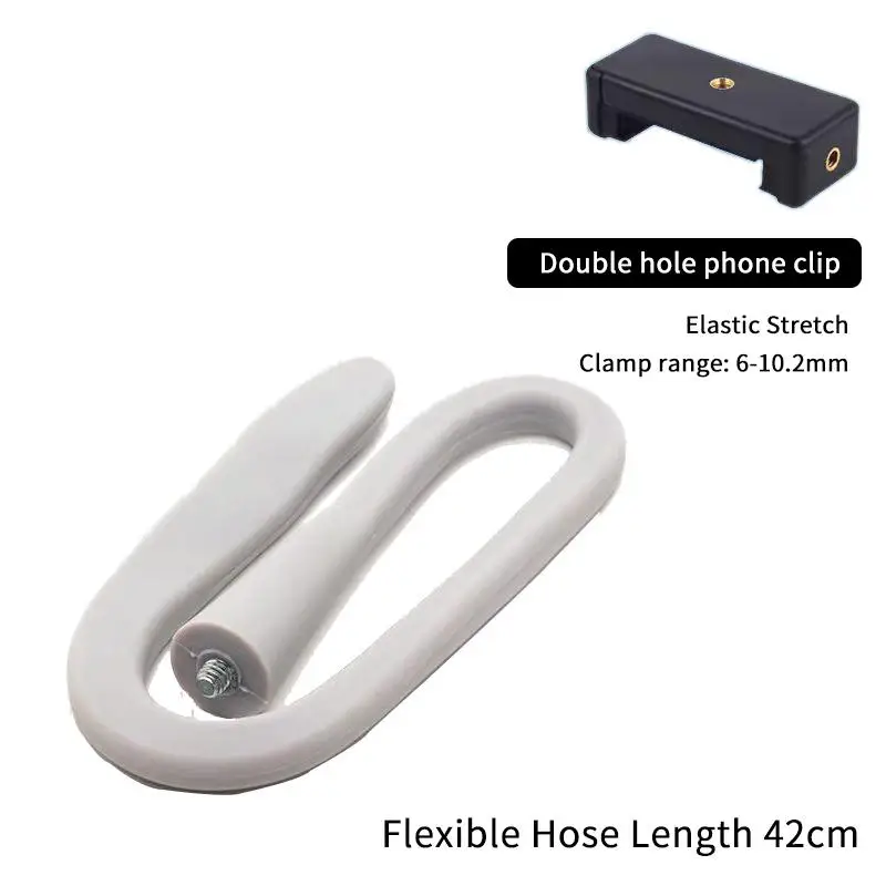 Bendable Hose Camera Holder Mount 1 Set Multifunction Screw Thread Flexible Clip for Outdoor Indoor Vlog Live Streaming