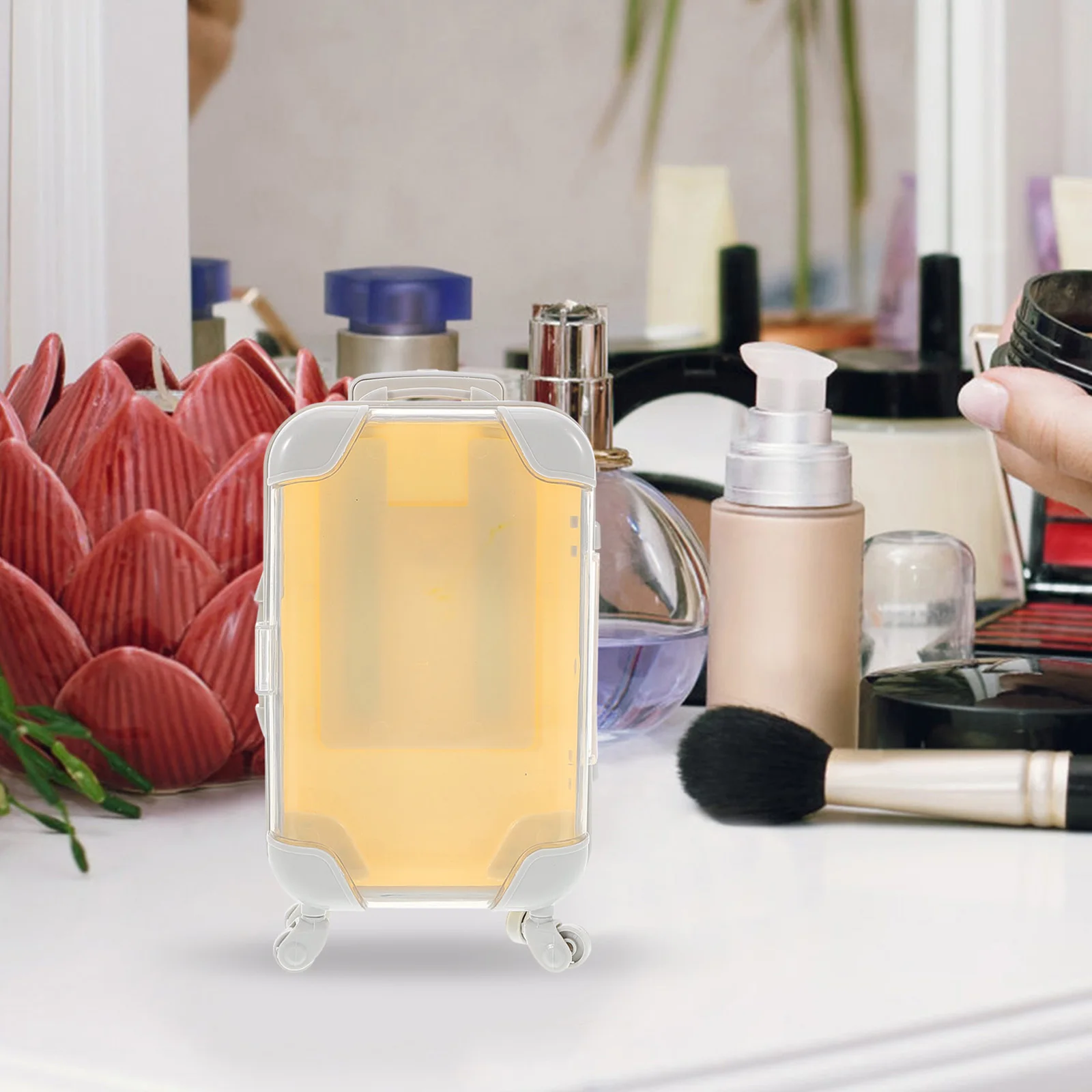 ミニスーツケースまつげ収納ボックス小型旅行用メイクオーガナイザーまつげケースまつげ収納ホルダーつけまつげボックス