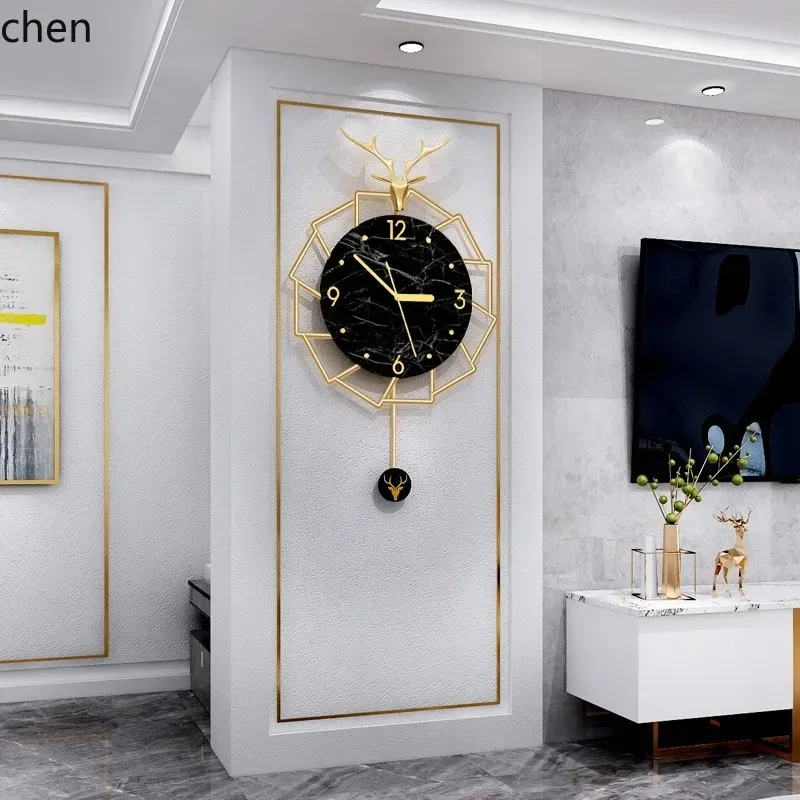 I-28  modern wall clock for living room, stylish and simple home clock with a high-end feel, creative wall-mounted timepiece