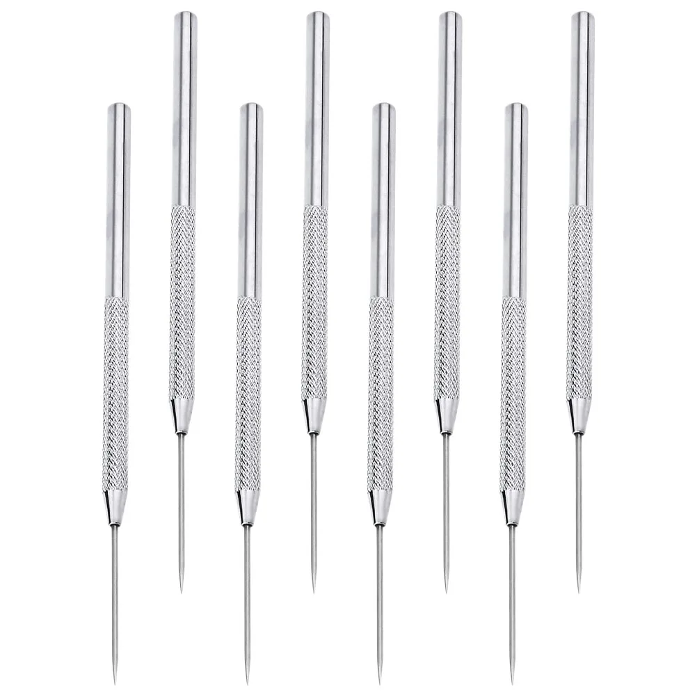 

8 Sets Pottery Modeling Needles Clay Engraving Tools Molding Silver Stainless Steel Shaping