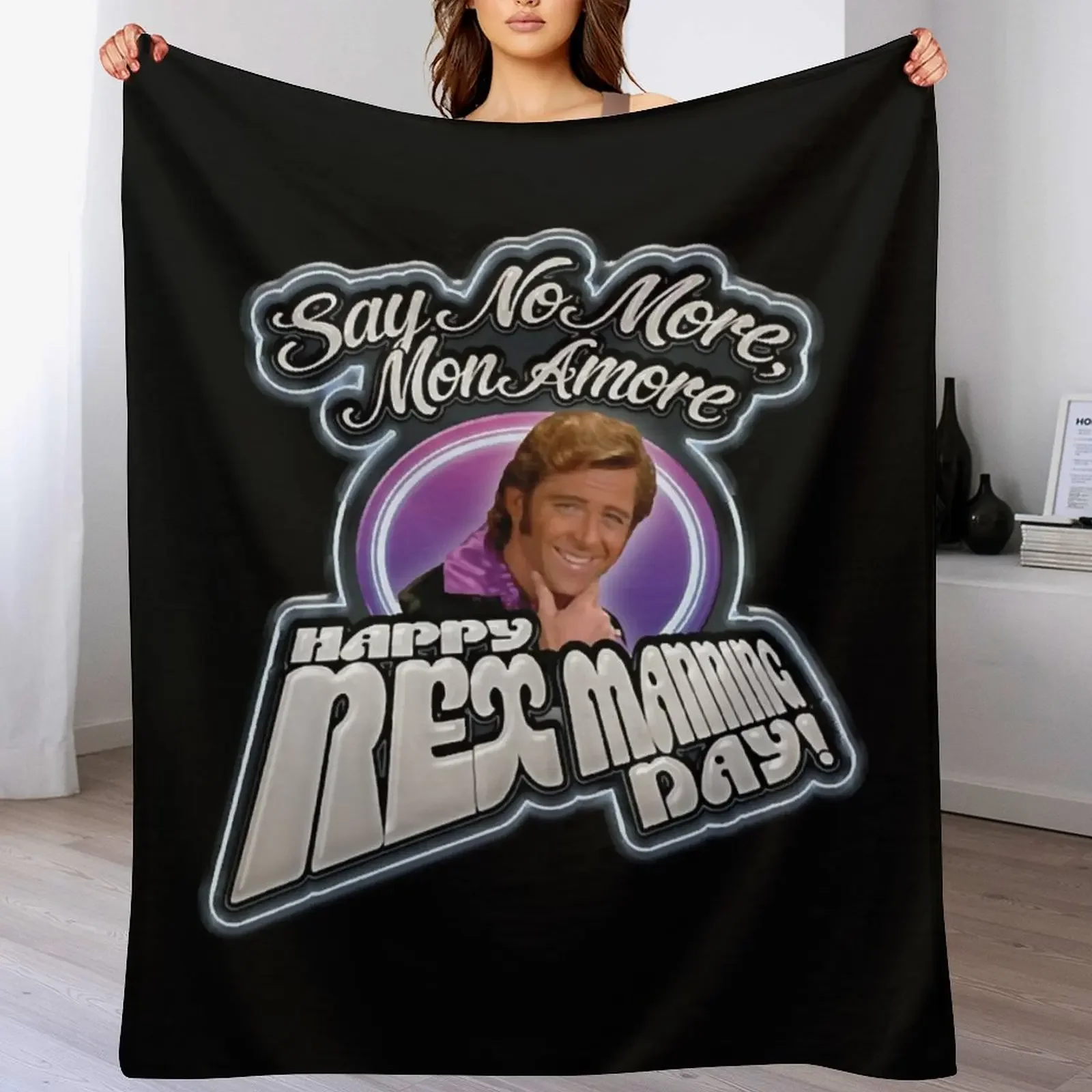 

Happy Rex Manning Day T-Shirt Throw Blanket Bed Fashionable Soft Beds Luxury St Single Blankets