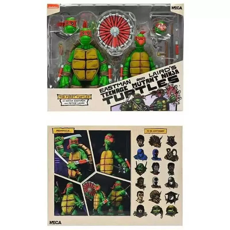 NECA Teenage Mutant Ninja Turtles Characters First TMNT Kevin Eastman Peter Laird Action Figure Anime Model Dolls 100% Original