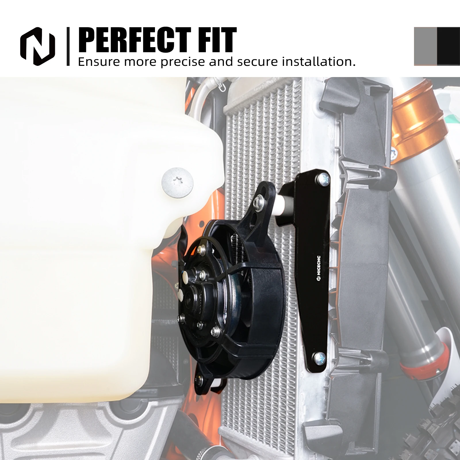 NICECNC لـ KTM EXC 300 EXCF 350 مجموعة مروحة تبريد المبرد الكهربائي لـ Husqvarna TE 300 FE 450 2017-2023 GasGas EC 300 2021-2023