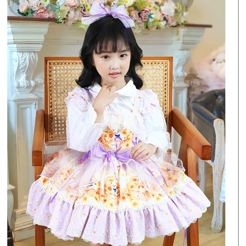 Girls Dress For Eid Luxurious Children Dresses Girl Princess Lolita Ball Gown Infant Birthday Party Princess Boutique Clothes