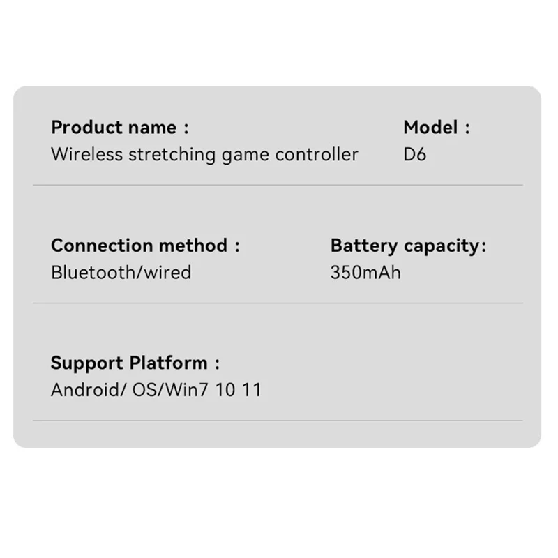 Wireless Game Controller Gamepad Bluetooth Connected Joystick 6-Axis Vibration For Android/Iphone/Switch Durable Easy To Use E