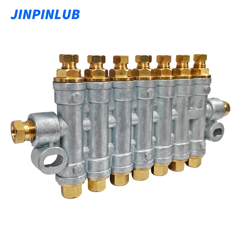 JINPINLUB LT-2-7 way High Quality Pressure Relief Thin Oil distributor Lubrication Injector for CNC Lubrication System