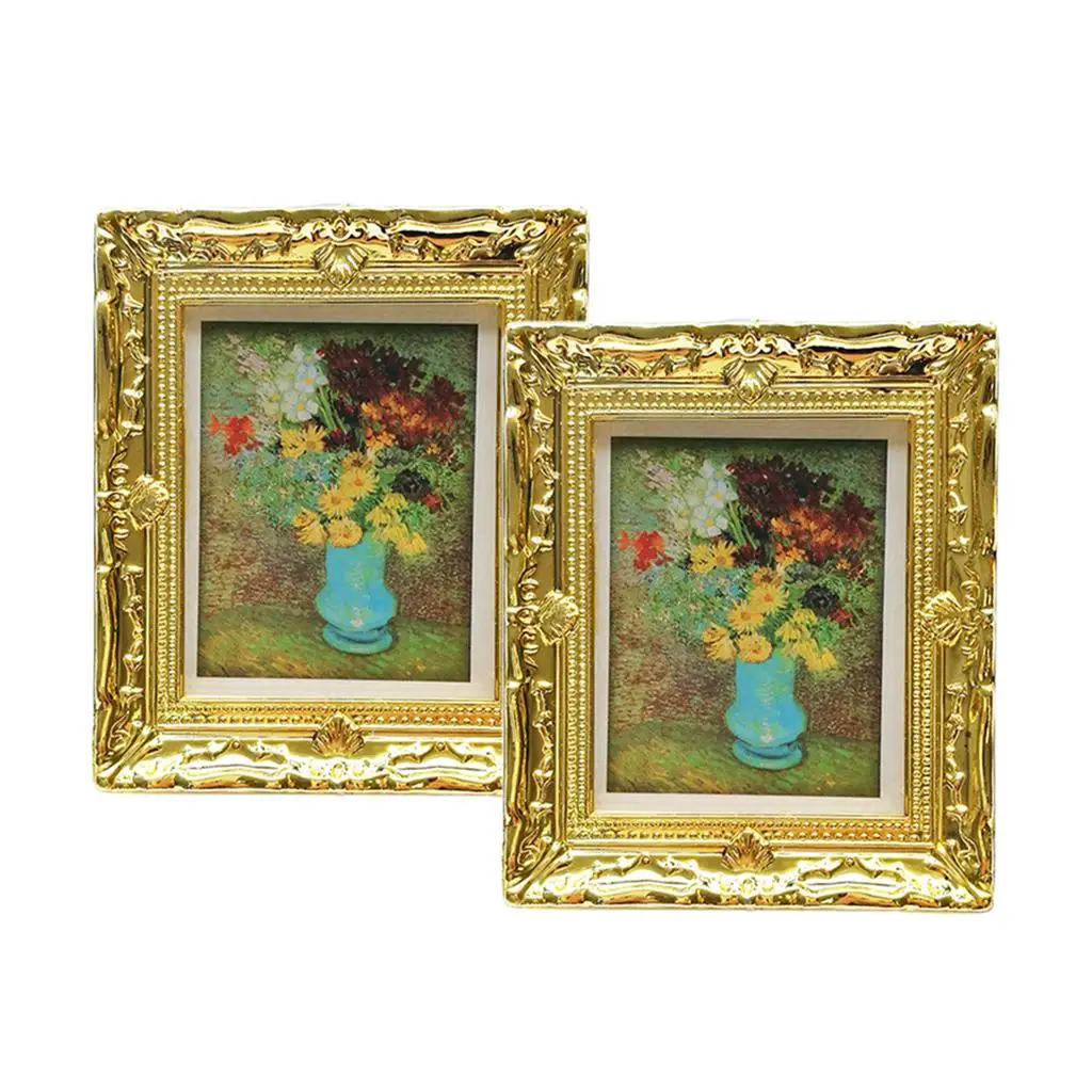 Resin Miniature Dollhouse Picture Frame Mini Decor 1 12 Scale Furniture Accessories for Dollhouse Kids Room