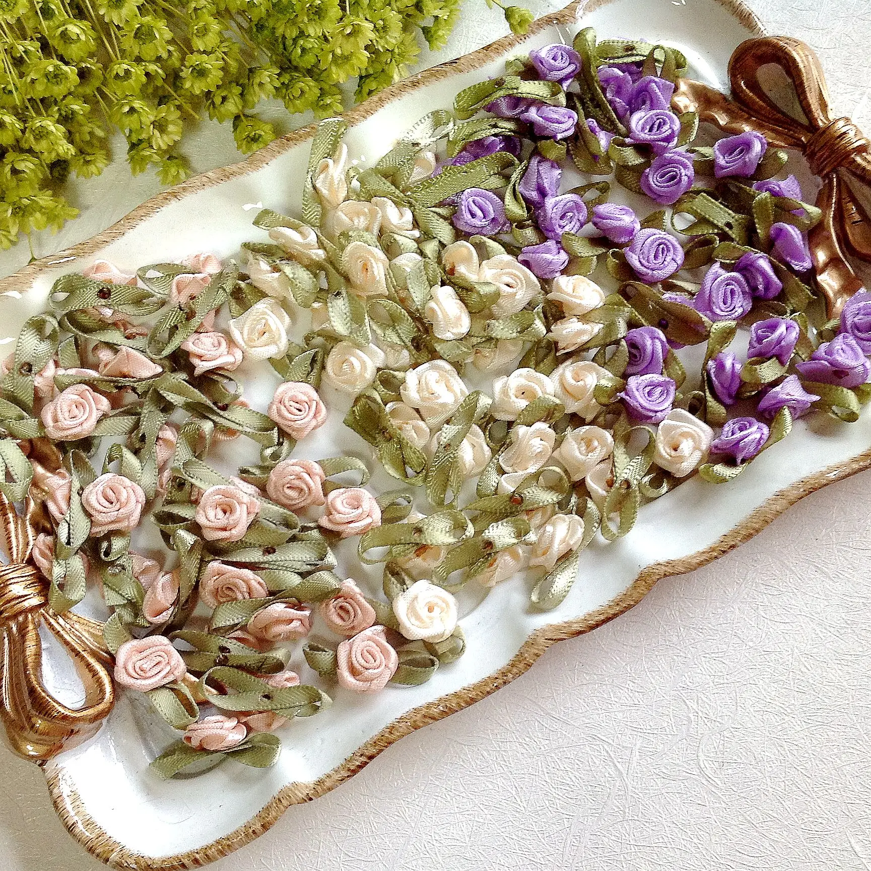 100Pcs Mini Rose Flowers Heads Patch Make Satin Appliques Handmade DIY Sewing Crafts For Wedding Decoration Accessories