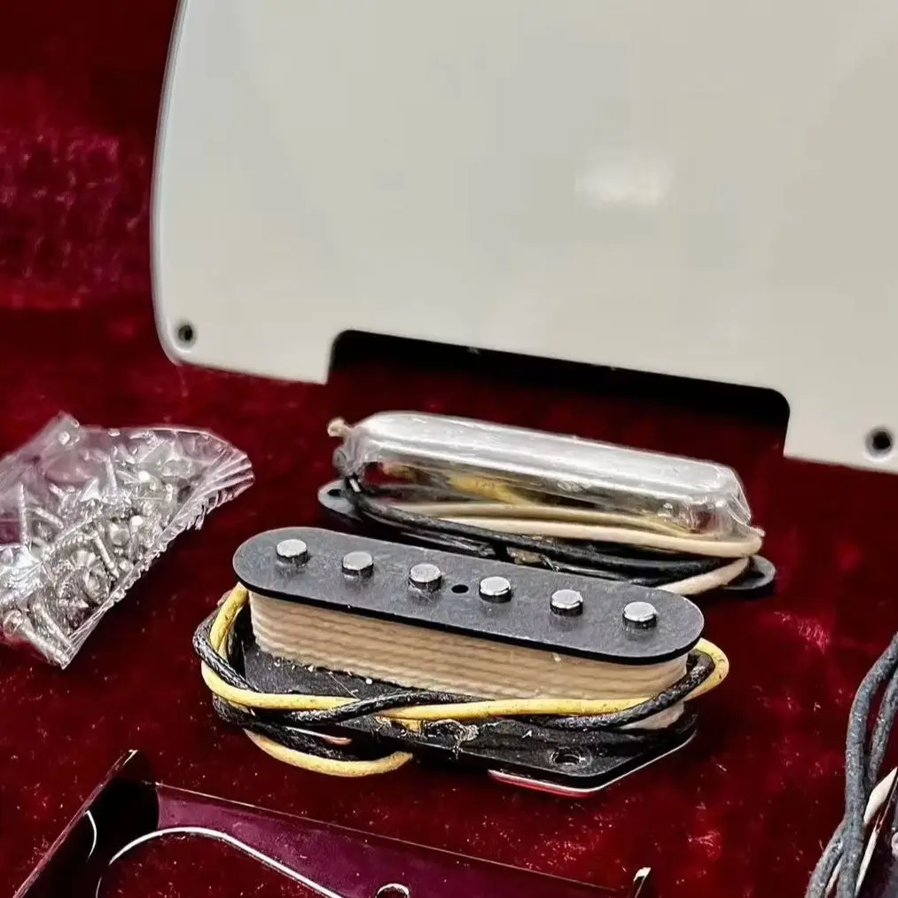 TL Tele Guitar Full Upgrade Kit Alnico Pickup Pre-Assembled Wiring Harness Pickguard Bridge Hardware Modify Parts Set