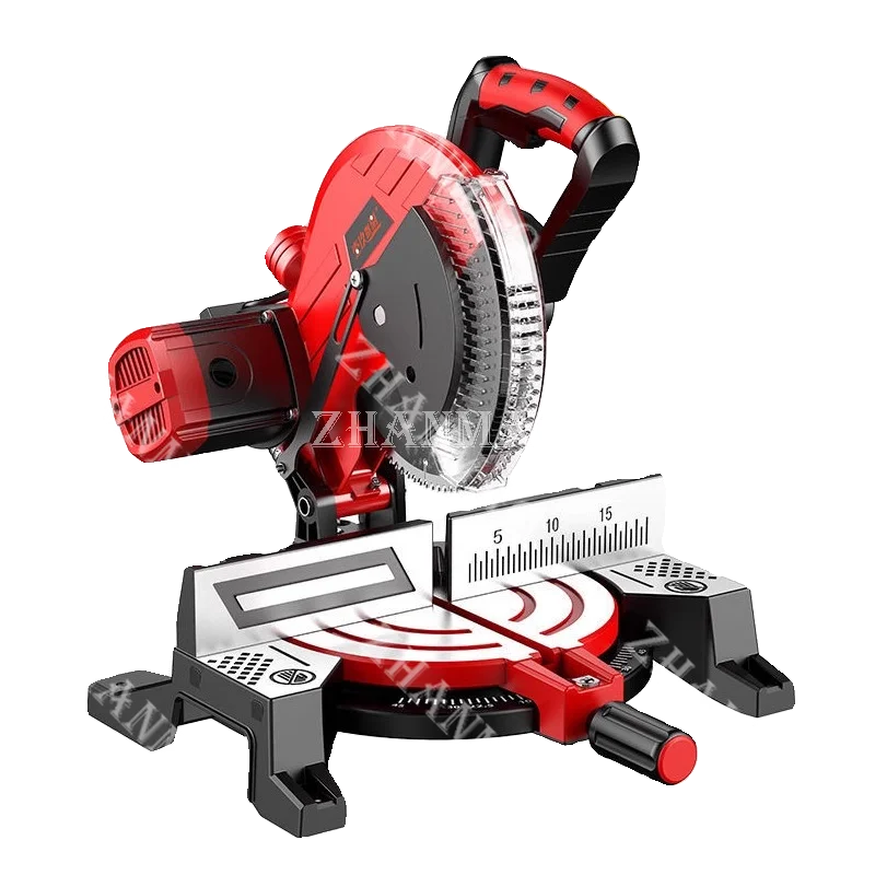 10 Inch High-precision Aluminum Alloy Profile Cutting Machine for Woodworking, Multifunctional Small 45 Degree Oblique Cut Saw