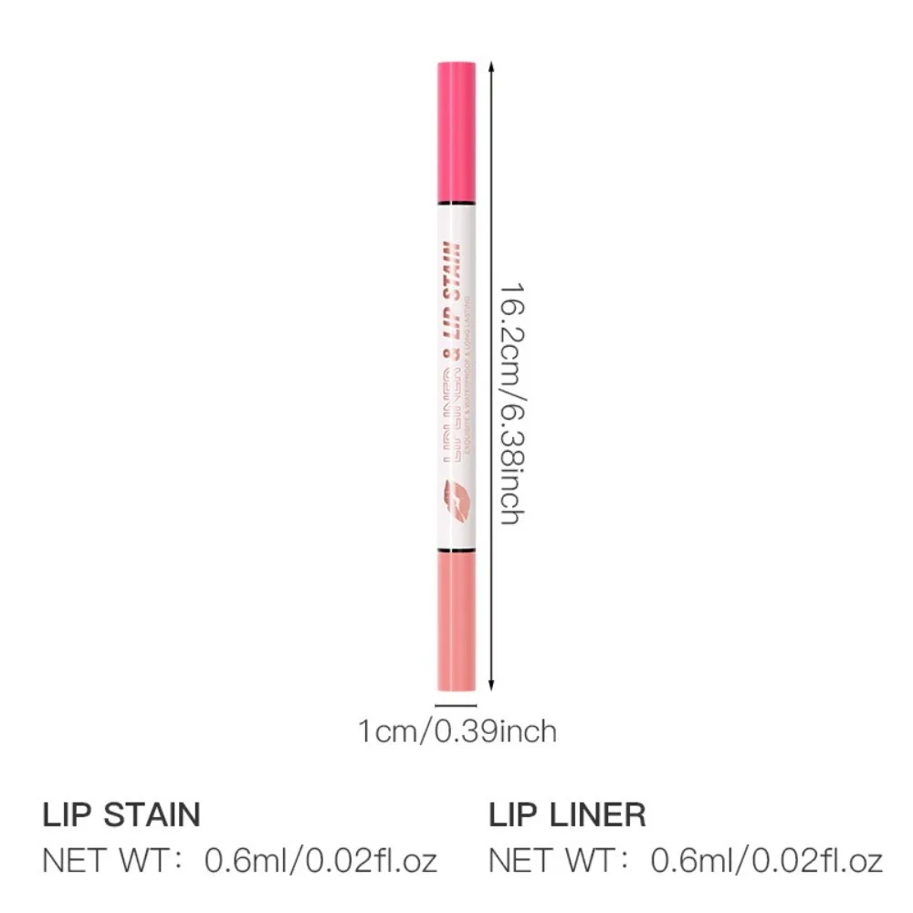 Trucco labbra 6 colori di alta qualità Matita per labbra a doppia testa 2 in 1 Matita colorata per sopracciglia facile da colorare per le donne