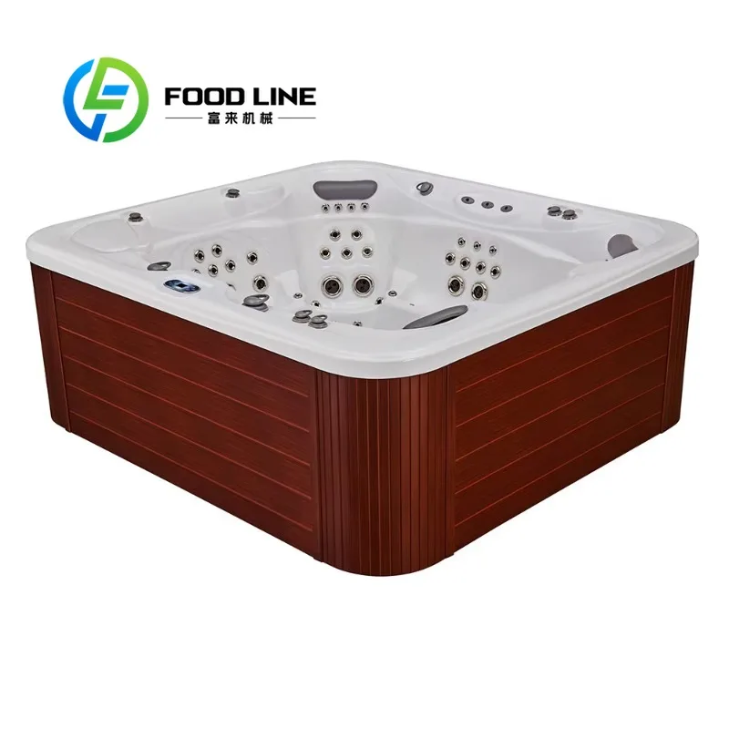 Swim Spa Pool Whirlpool Bathtub 6 Person Outdoor Backyard Patio Heated White Acrylic Hot Tub Blue LED Filter 220V Sale Ozone