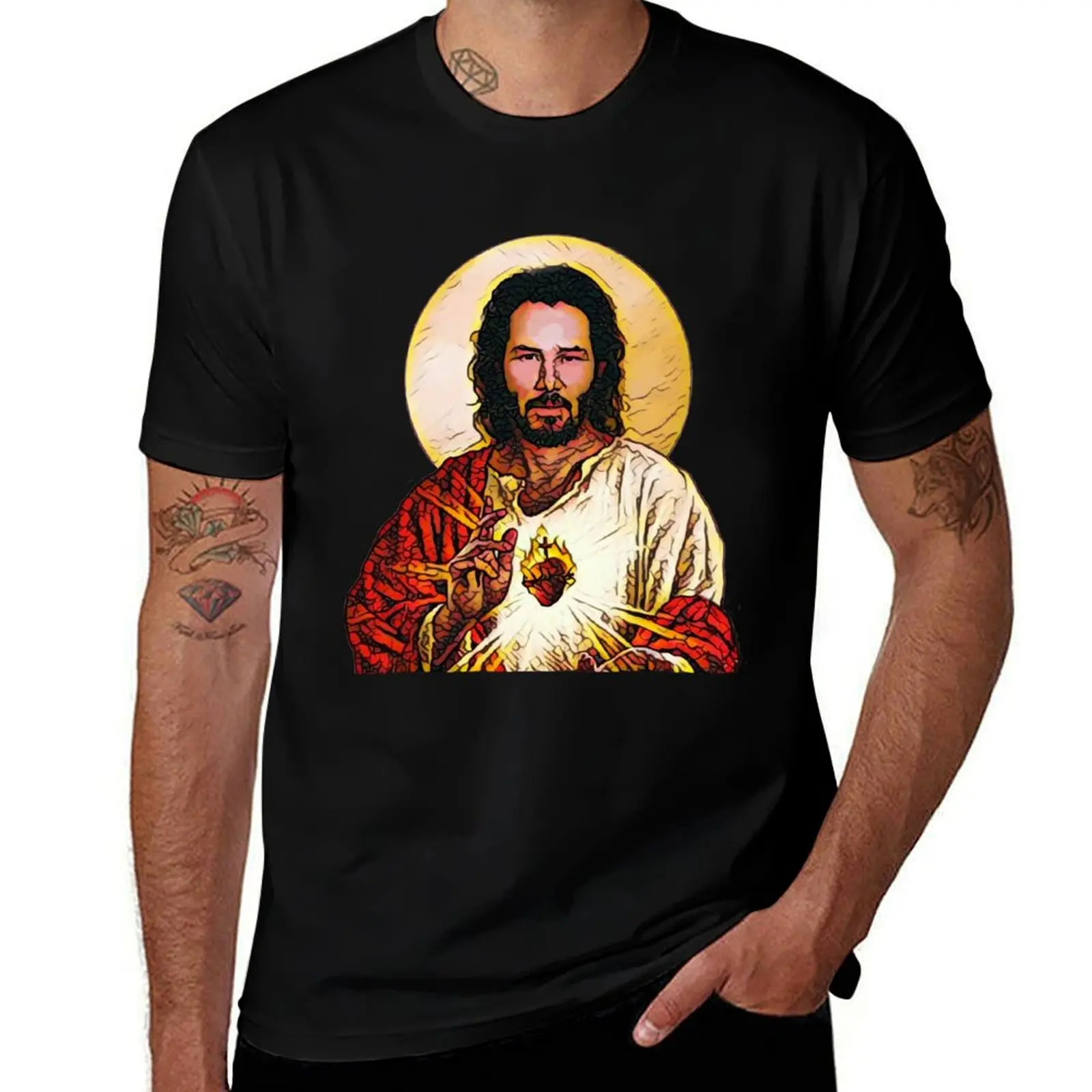 

Holy Keanu - T-Shirt graphic t shirts for man cotton tshirt 100% T-Shirt