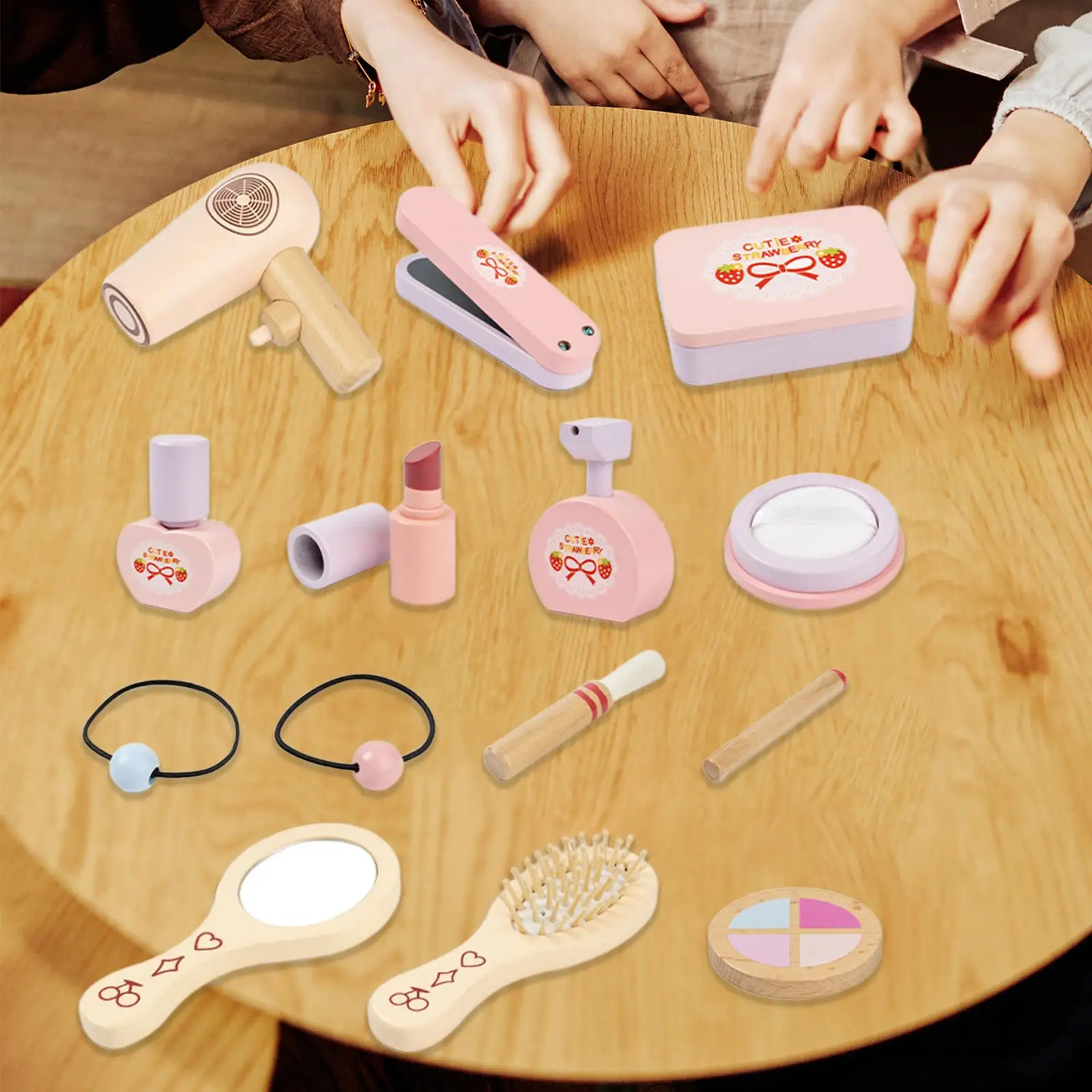 メイクアップおもちゃ キッズ ヘアサロン プレイセット 女の子用口紅、ごっこ遊び、メイクアップビューティーセット、ハロウィン用 女の子 子供 キッズ