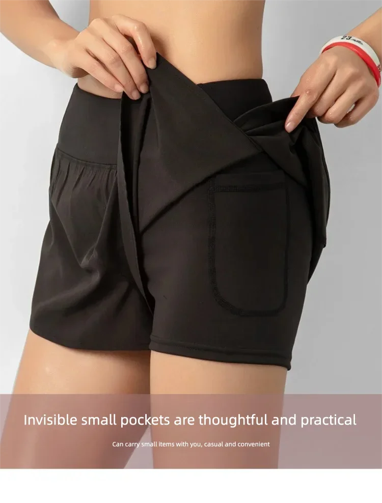 2026 Women's High Waist Running Shorts with Liner Quick Dry Athletic Workout Shorts for Gym Fitness Jogging