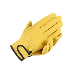 Work Gloves Leather Workers Work Welding Safety Protection Garden Sports Motorcycle Driver Wear-resistant Gloves Average Code