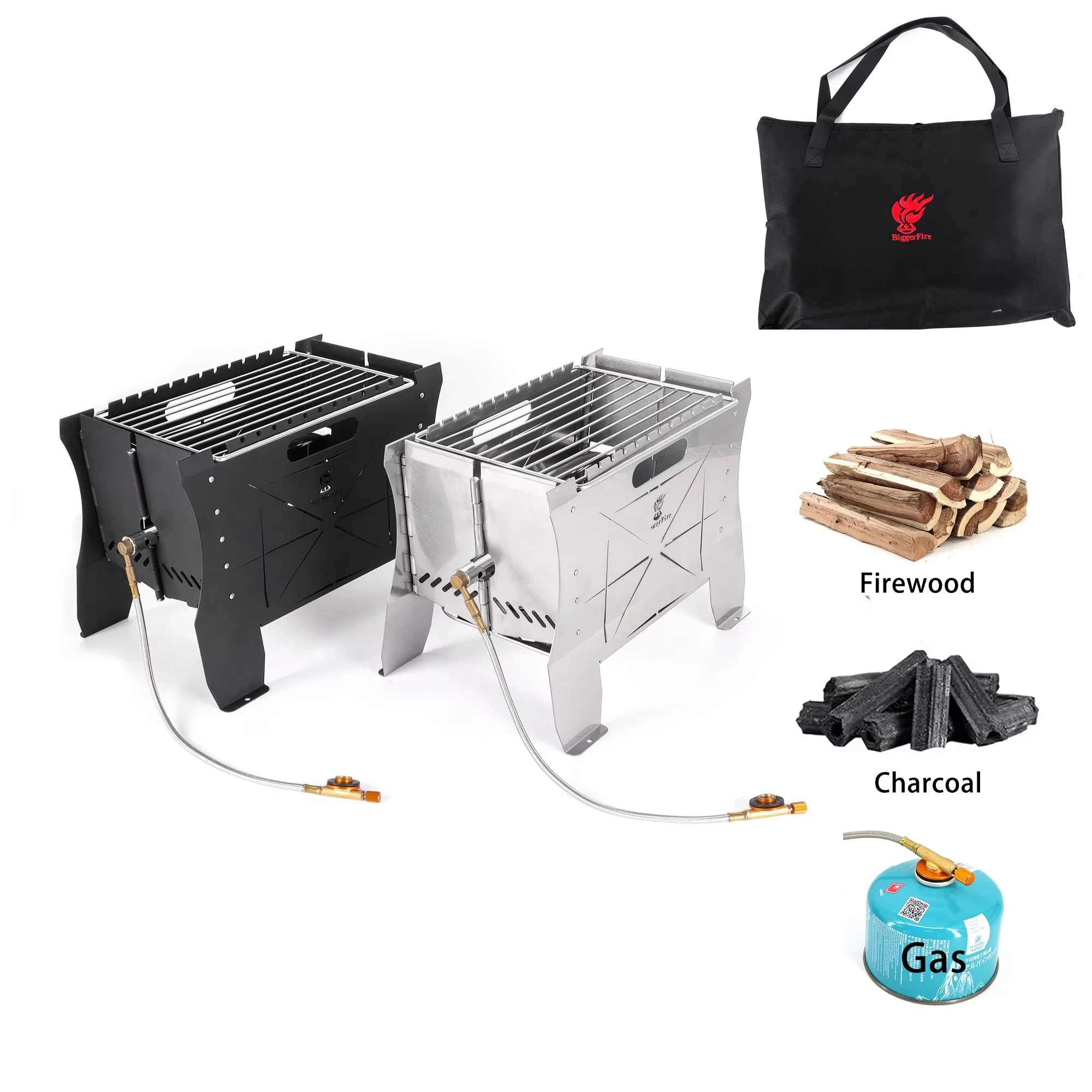

Support Customization High Quality Multifunction Gas Fire Pit Portable Outdoor Camping BBQ Fire Pit Grill