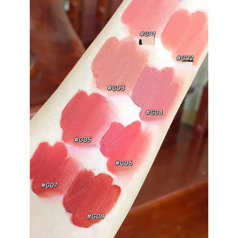 Gogotales Lipstick Creamy Lip Mud Nude Lip Glaze Matte Natural Long-lasting Non-stick Cup Pink Red Tint Korea Makeup Cosmetics