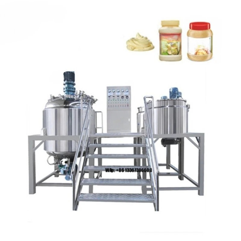 Compact Oil Heating Vacuum Defoaming Lotion Production-grade Mixing Emulsifying Machine