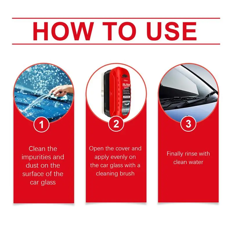 Automotive Oil Film Cleaning Brush for Windshield Oil Film Cleaner Prevents Rain And Fog Universal Glass Cleaning Wipe Board