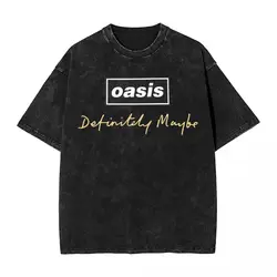 La musica britannica può essere una maglietta lavata con Logo Streetwear T-shirt O-Oasis Tees for Men Women manica corta Street Printed