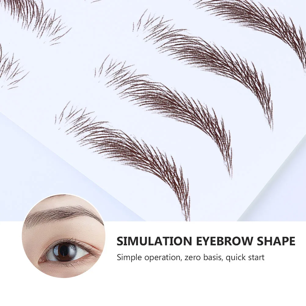 

5 Pcs Water Proof Waterproof Stickers Stencil Transfer Paper Brow Imitation Eyebrow