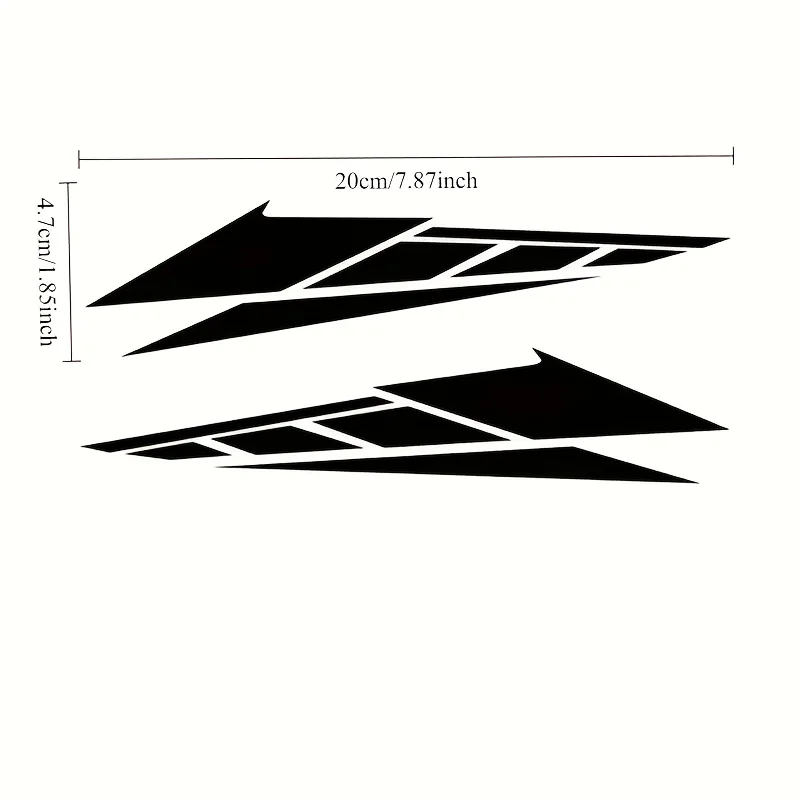 Reflective Motorcycle Trunk Decals 1Pair PVC Vinyl Stickers for Scooter Top Box Rear Case Body Decoration Accessories