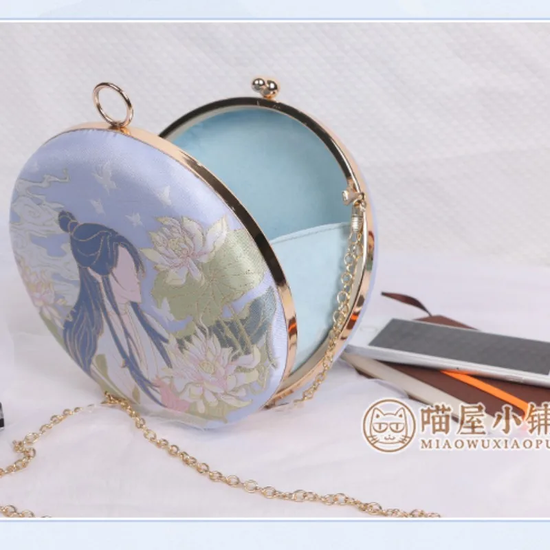 Anime Figure Tian Guan Ci Fu Hua Cheng Xie Lian borsa a tracolla ricamo Messenger Bag stile antico uomo donna cartella obliqua