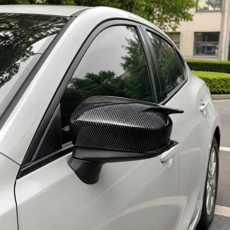 Vehicle Side Mirror Housing Coversfor 2011-2023 with Adhesive Mounting, Coated ABS Pieces for a Matching Restyled 68UF
